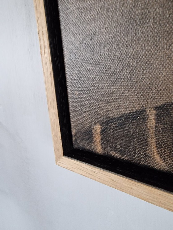 Image 1 of Frances Eckhardt - Figurative dunkle Malerei 40x50 gerahmt