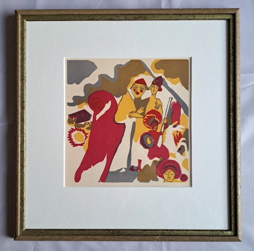 Kandinsky: All Saints' Day. Woodcut from Klänge. Roethel 131