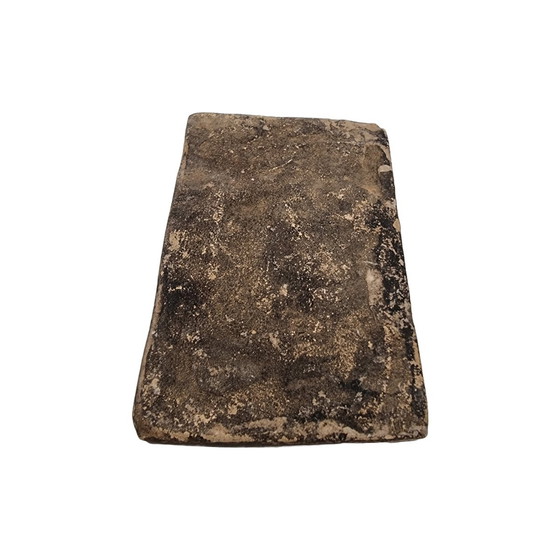 Image 1 of Ancien carreau persan en majolique avec des fleurs, vers 1900