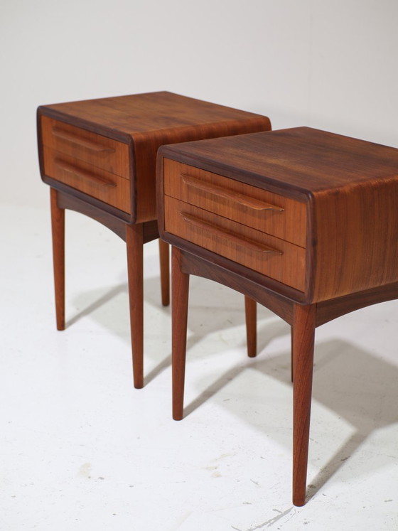Image 1 of Nachtkastjes Johannes Andersen teak Silkeborg Deens 1960s
