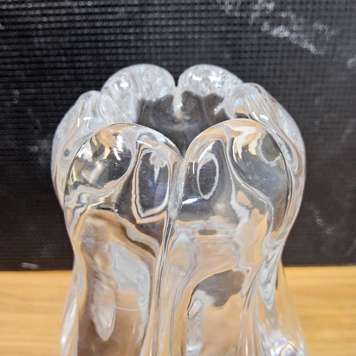 Vintage Orrefors Stella Polaris crystal vase (signed) Victor Emanuel Lindstrand (handmade)