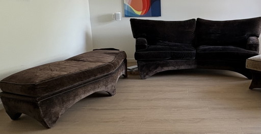 Sofá artístico con chaise longue