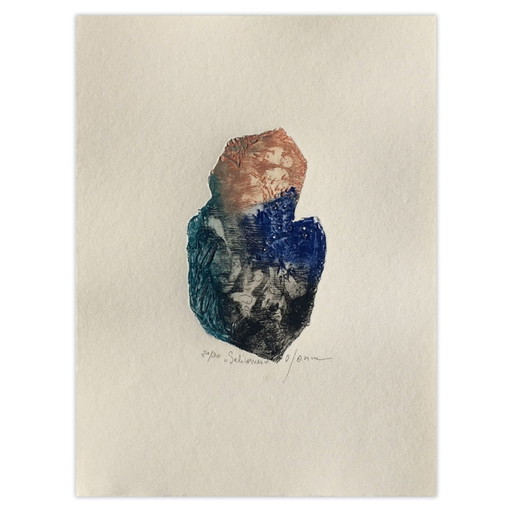 Osanne Signed Carborundum Etching Salicornes 1985 – lithos zeefdrukken, Paper (photo 2 of 5)
