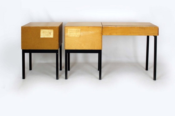 Image 1 of Mid-Century Modular Ash Desk with Mirror from Up Zavody, Czechoslovakia, 1970s