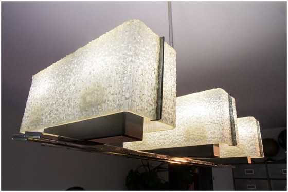 Image 1 of Modernist chandelier, Maison Arlus ocean liner, 1960
