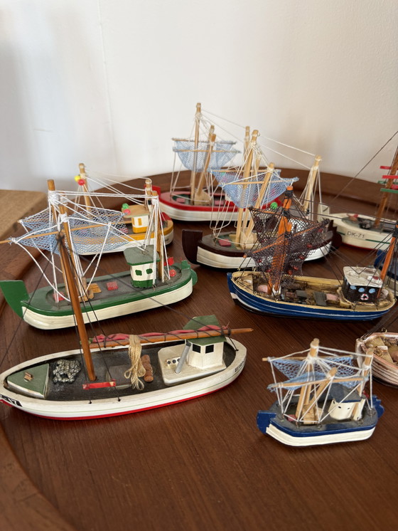 Image 1 of Set of 10x Danish fishing boat ‘70