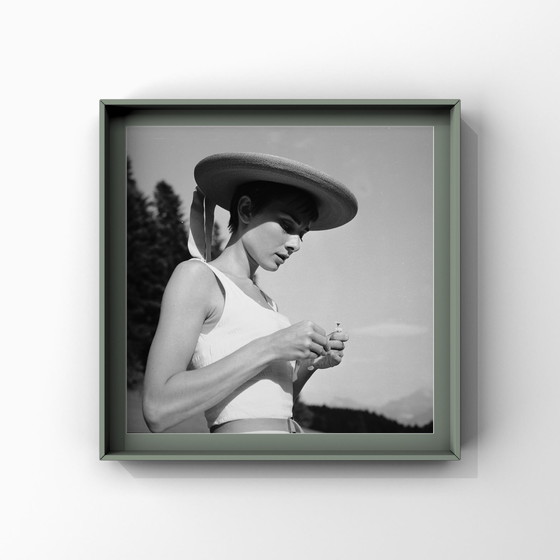 Image 1 of 1x For Sale: Fine art print - Audrey Hepburn at the Bürgenstock (circa 1954)