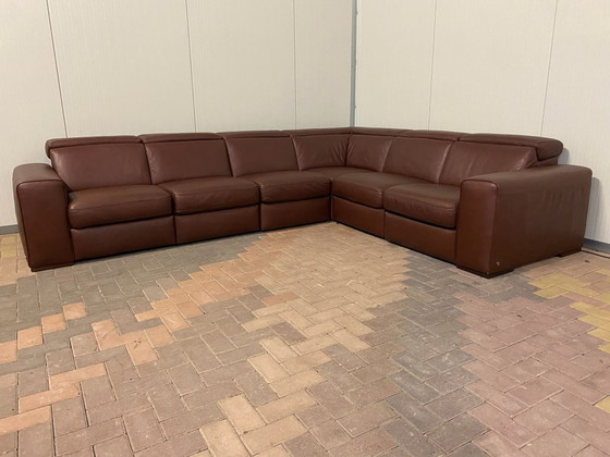 Divano angolare relax in pelle Natuzzi Editions B760 – Poggiatesta regolabili – Pelle pieno fiore premium (photo 3 of 13)