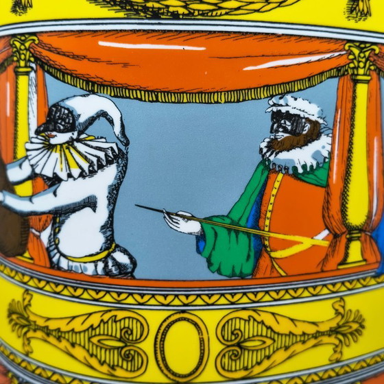 Image 1 of 1990s Gorgeous "Commedia dell'Arte" table Lamp by Piero Fornasetti for Antonangeli.