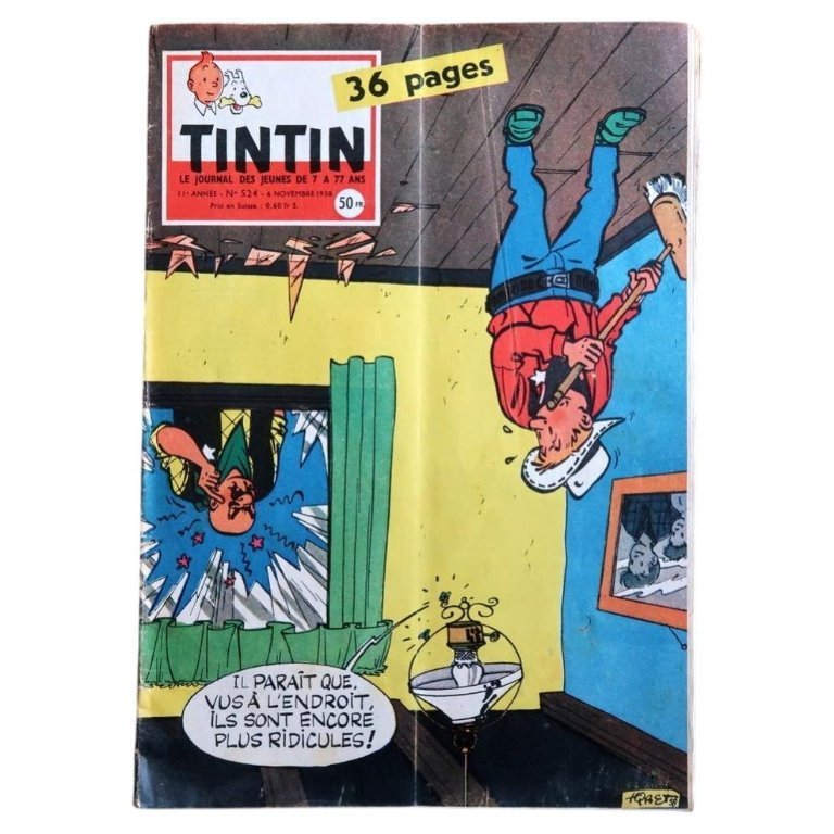 Original Le Journal de Tintin No. 524, November 1958 – Tintin au