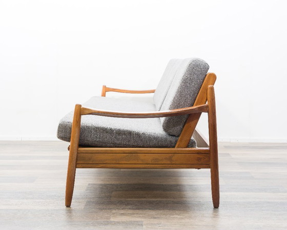 Image 1 of 60s daybed/sofa in teak, newly upholstered.