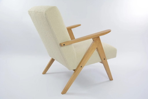 KOMPAS fauteuil, crème bouclé