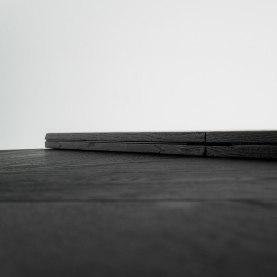 Image 1 of TABLE ROUND/SQUARE QUAD0 Black Oak – Simple Table, Amazing Function