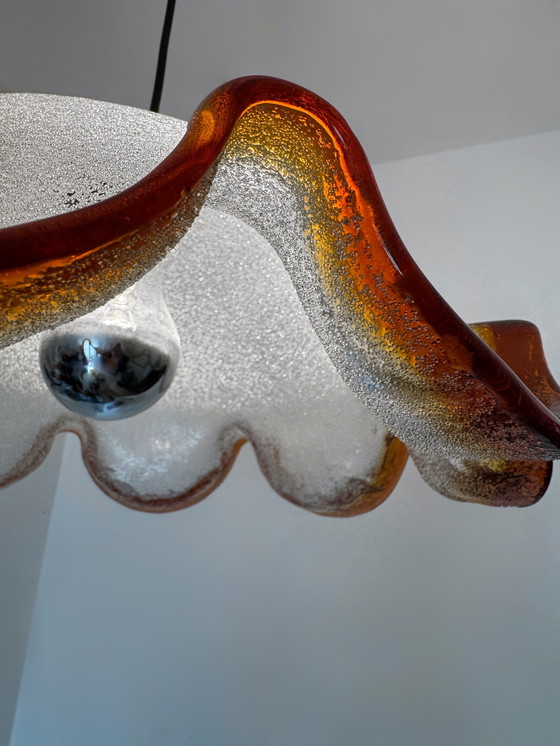 Image 1 of Bloem Murano Glas Hanglamp jaren 70