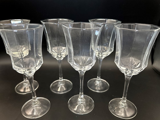Image 1 of 6 x wine glasses Luminarc Octime 1980s