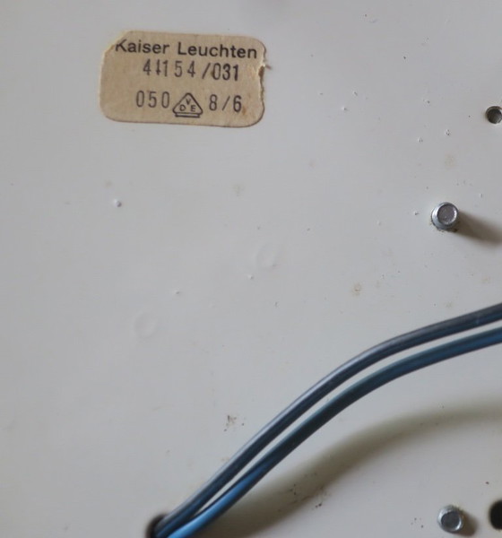 Image 1 of Plafón Kaiser Leuchten de vidrio y latón, años 70