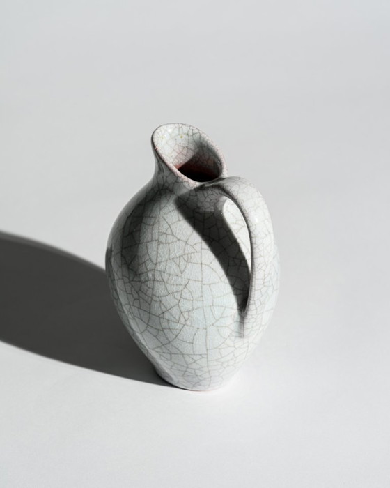 Image 1 of Karlsruher Majolika Modèle 6001 Vase en céramique craquelée Fridegart Glatzle, Allemagne