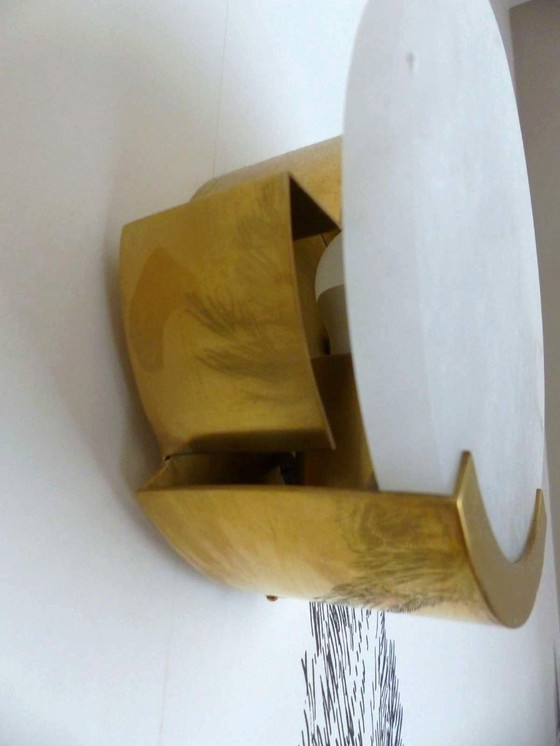 Image 1 of Zwei Wandleuchten des Modells „Melange“ aus Messing und Naturalabaster von VISUAL COMFORT, entworfen von Kelly Wearstler