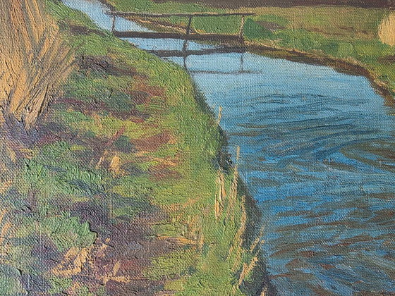 Dipinto paesaggistico impressionista originale - 1935 – Dipinti e disegni, Tela (photo 10 of 11)