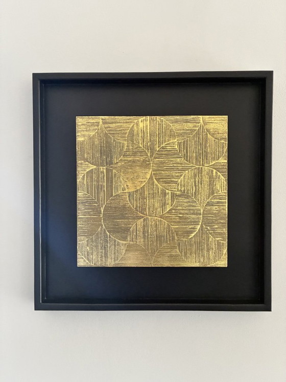 Image 1 of Dipinto di ventagli dorati