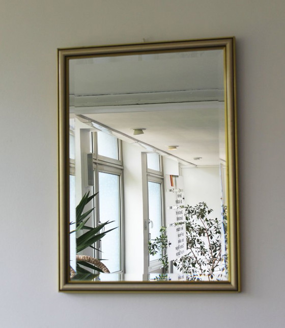 Miroir Rectangulaire Biseauté Au Cadre Bicolore, Italie, 1960 – Wood (photo 5 of 6)