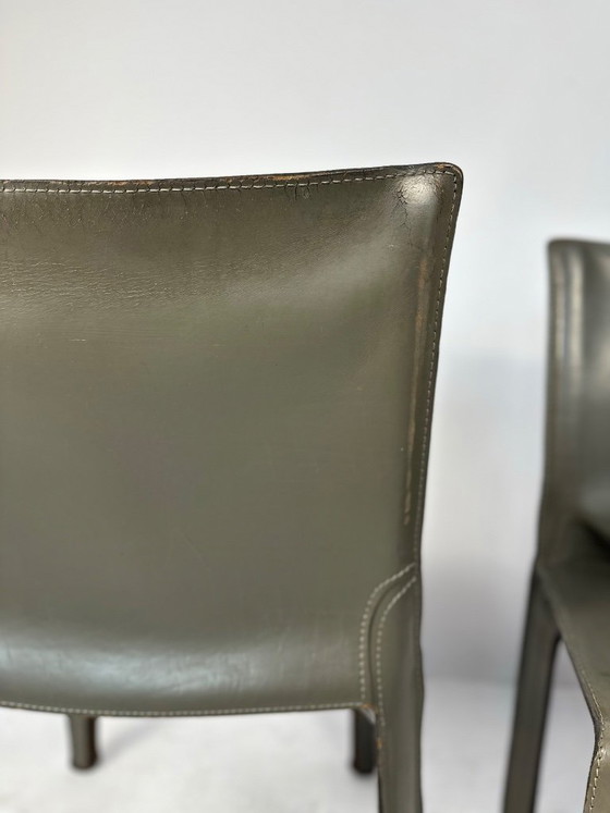Image 1 of 2x 412 Cab Chair by Mario Bellini for Cassina (1990s)