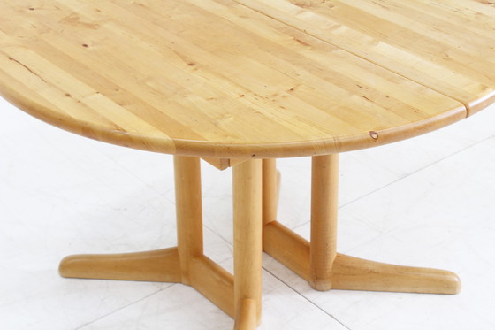 Image 1 of Table de salle à manger ronde extensible vintage danoise Vamdrup Stolefabrik