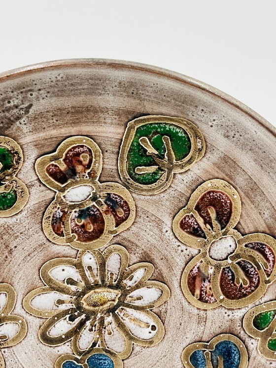 Image 1 of Piatto decorativo vintage in ceramica di Vallauris, firmato Lolo