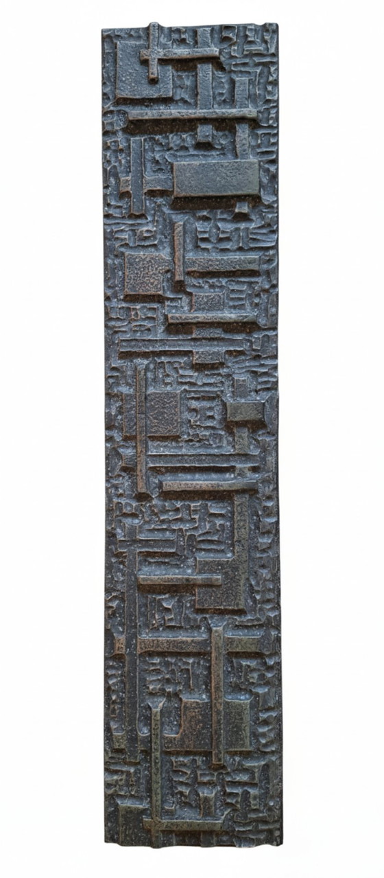 Image 1 of Brutalist large door handle wall sculpture