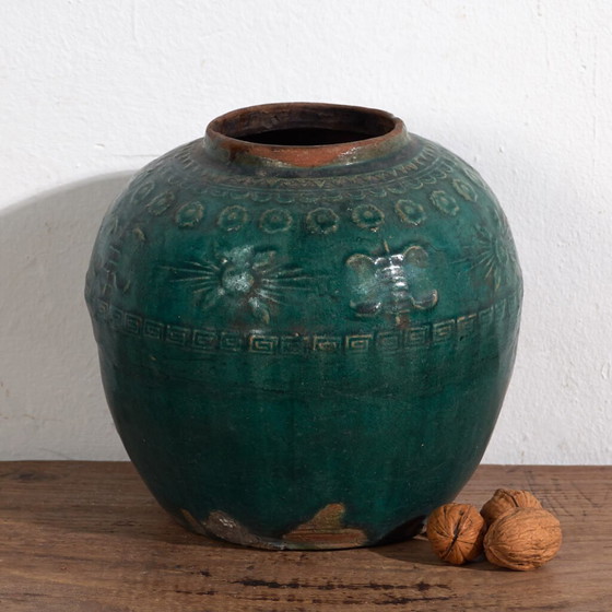 Kleine antieke smaragdgroene vaas (ca. 1820) #12 – Vazen, Ceramic (photo 4 of 34)
