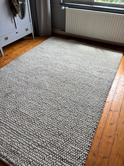 Hay Peas rug 200x300 soft gray / zgan