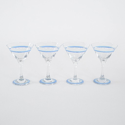 Set of martini glasses, Danish design, 1970s, manufactured in Denmark
