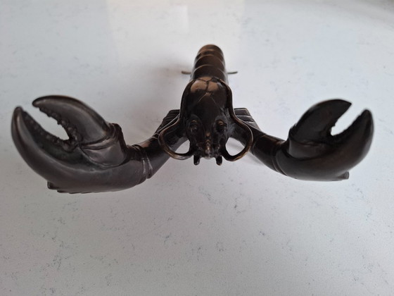 Image 1 of Sooka Bronze-Skulptur Hummer - 19*11cm - dunkle Bronze Beeindruckender großer Hummer aus Bronze, Sonderanfertigung, schwarz