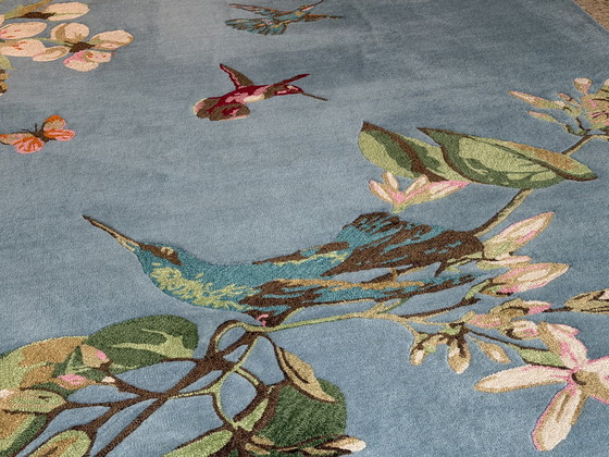 Image 1 of Tappeto Brink and Campman Wedgwood Hummingbird Blue