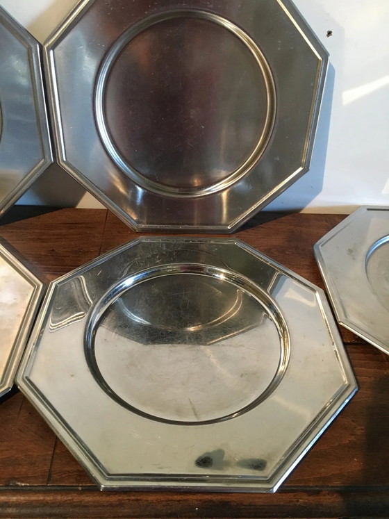 Roestvrijstalen achthoekige presentatieborden – Servies, Vintage (photo 9 of 9)