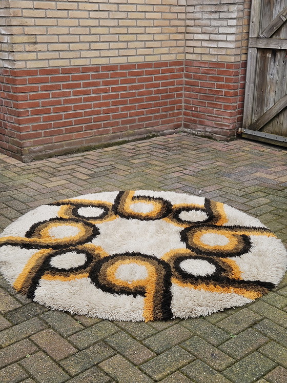 Image 1 of Tapis en laine Rya de l'ère spatiale