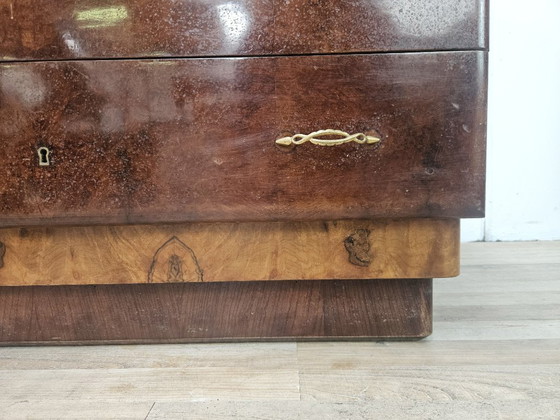 Image 1 of 1940s Art Decò sideboard in walnut and blond walnut