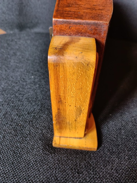 Orologio Sveglia Vintage Wehrle Art Déco in Legno e Radica – Anni 30/40 – Made in Germany – Wood (photo 6 of 8)
