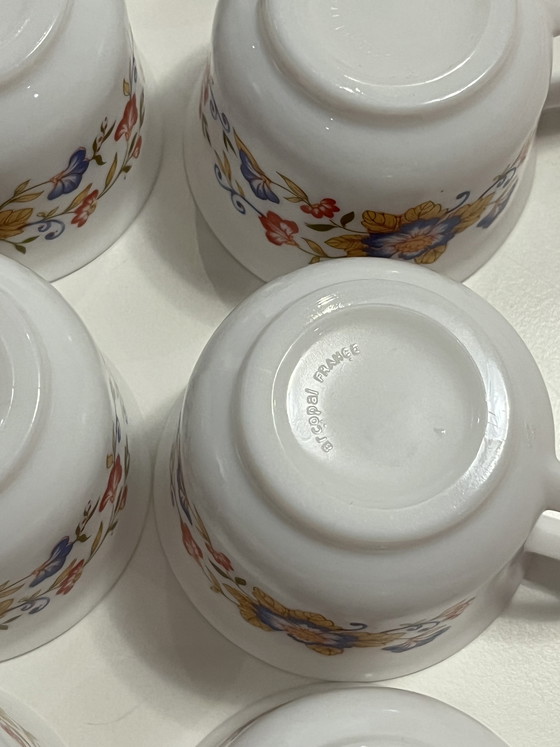 Image 1 of 10 vintage Arcopal France “Lotus” kopjes 