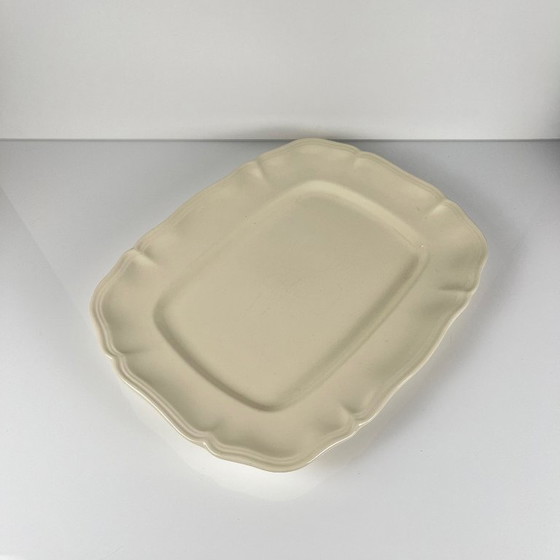 Image 1 of Large rectangular Sarreguemines cream dish, early 20th century