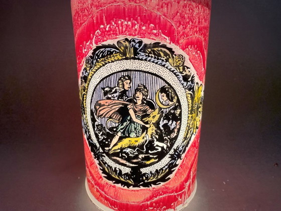 Image 1 of Hängelampe aus handbemaltem Glas