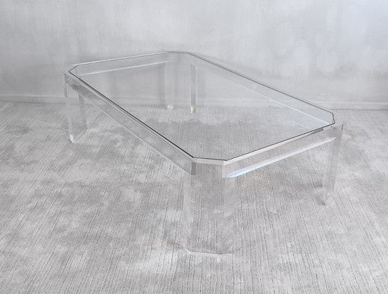 Image 1 of 😍✨ Stunning Altuglas and glass coffee table – signed Marc Micoud, circa 1970 ✨😍