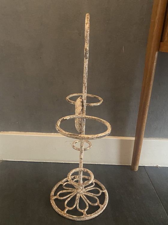 Image 1 of Vintage brocante cast iron umbrella stand