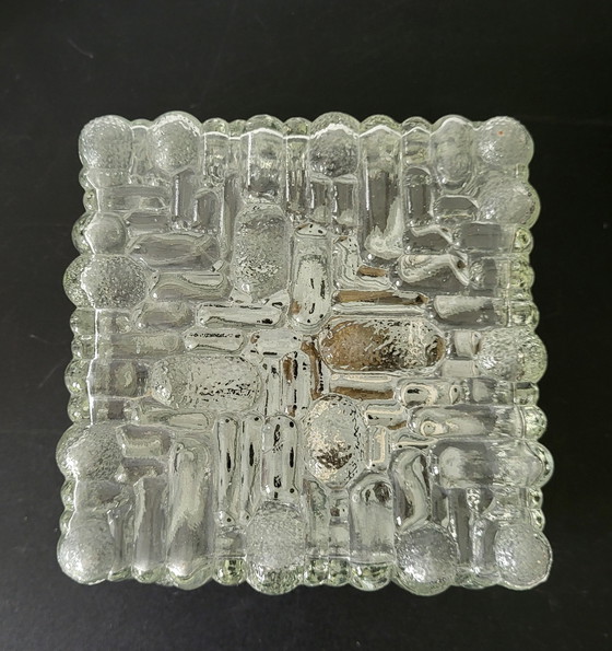Image 1 of Mid-Century glass ceiling light from the 1950s.