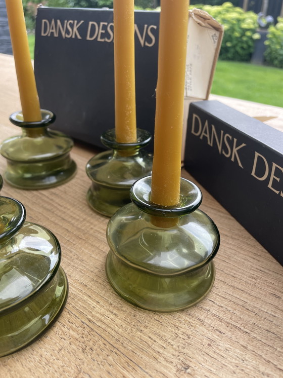 Image 1 of Set of 5 Dansk Design "Inkwell" candlesticks from the 1960s