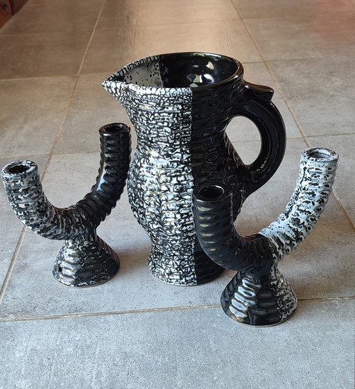 Vintage Ceramic Set, 1960s-70s Design