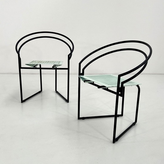 Black & Mint La Tonda Chair By Mario Botta For Alias, 1980s – Side chairs, Metal (photo 7 of 11)