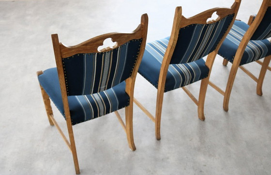 Image 1 of 4x brutalistische dänische Esszimmerstühle