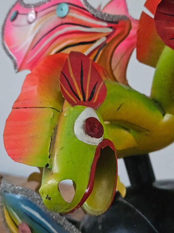 Magnifique Masque de Carnaval Diablada Bolivien Traditionnel – Objets déco, Aluminium, Autre (photo 5 of 24)