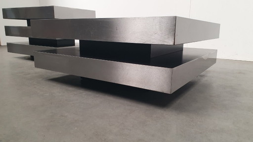 Vintage Roche Bobois Willy Rizzo Attr Salontafels 70s Design – lamine, Metal (photo 2 of 23)